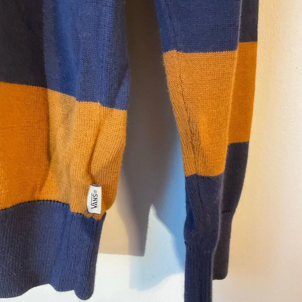 Vintage Y2K Vans Striped Sweater, Medium. 100% cotton